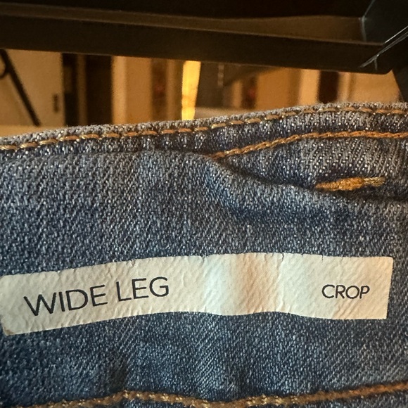 Code Bleu Wide Leg Cropped Jeans. Sash tie belt. 22w. - Picture 2 of 4